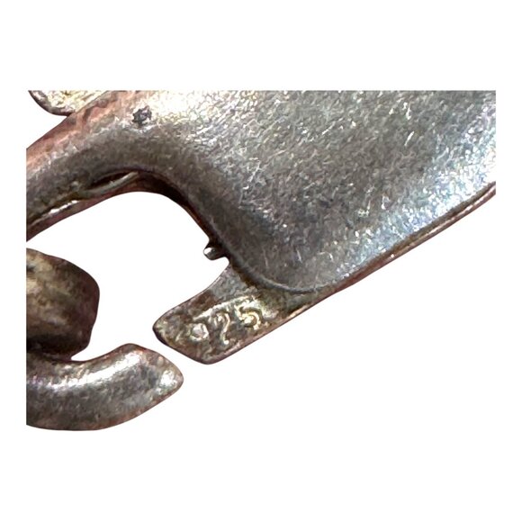 Vintage Chunky Artisan Natural Stone Turquoise Jasper Bracelet Sterling 5.5" - Picture 3 of 7